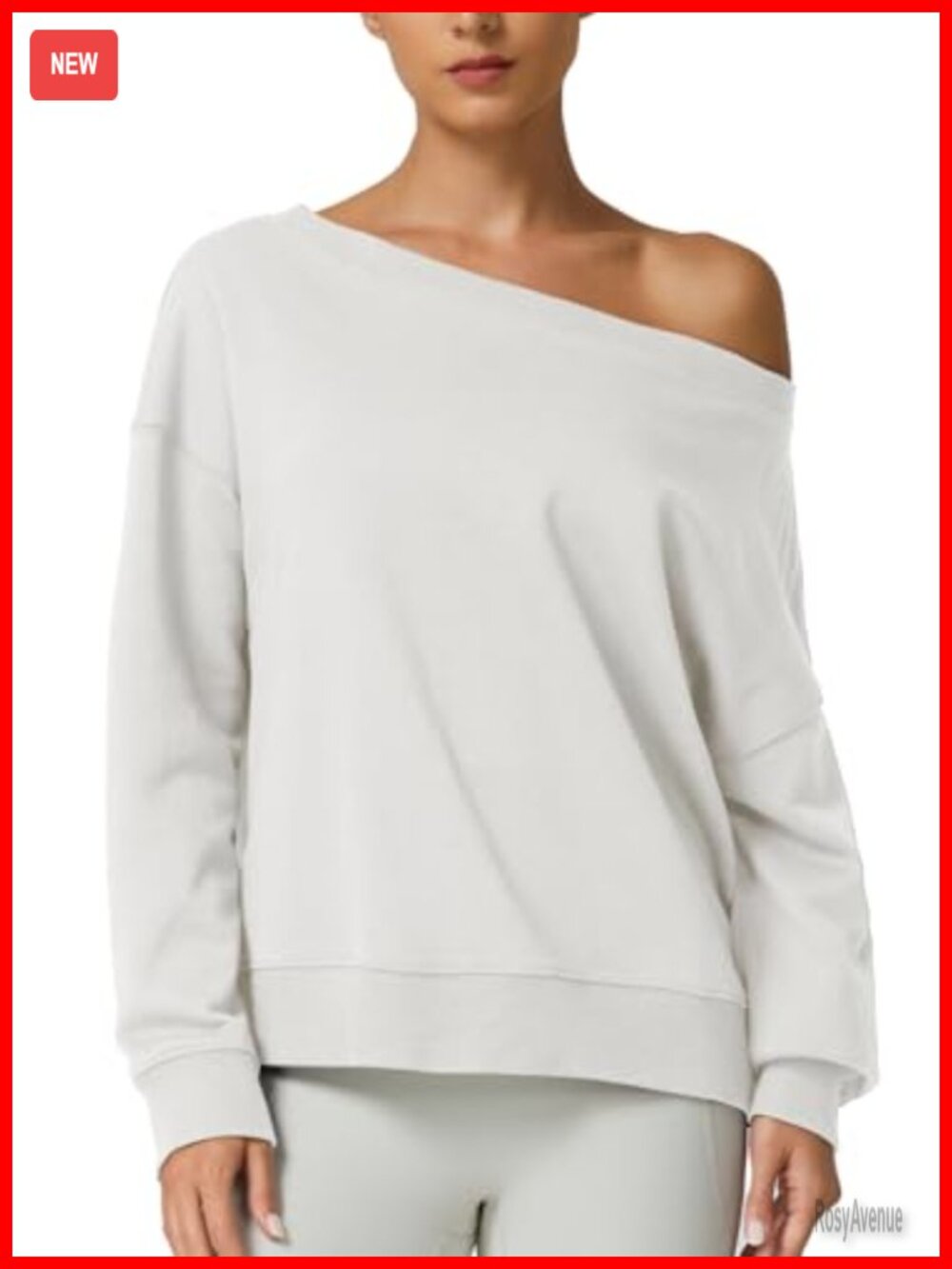 Oversized Off Shoulder Sweatshirt Long Sleeve Cropped Pullover